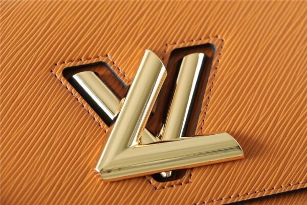 1:1 Replica Louis Vuitton LV Twist MM Epi Gold Miel Brown Luxury Bag For Women M59686 - 9.1in/23cm