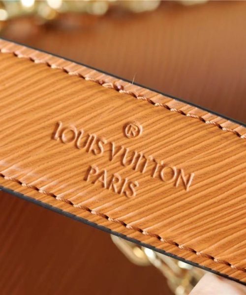 1:1 Replica Louis Vuitton LV Twist MM Epi Gold Miel Brown Luxury Bag For Women M59686 - 9.1in/23cm