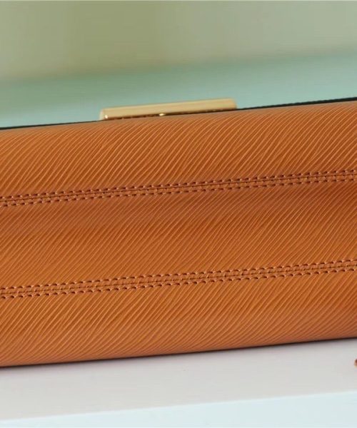 1:1 Replica Louis Vuitton LV Twist MM Epi Gold Miel Brown Luxury Bag For Women M59686 - 9.1in/23cm