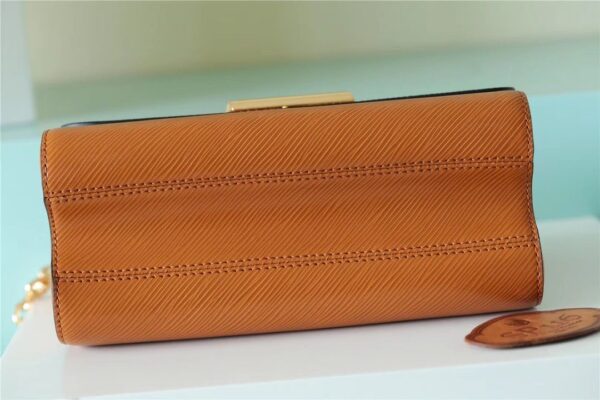 1:1 Replica Louis Vuitton LV Twist MM Epi Gold Miel Brown Luxury Bag For Women M59686 - 9.1in/23cm