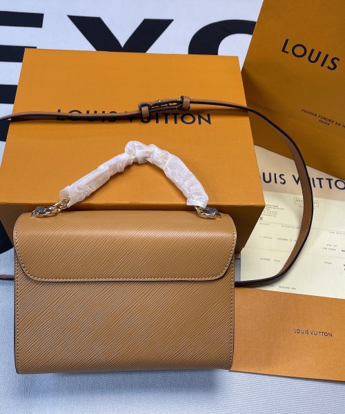 1:1 Replica Louis Vuitton LV Twist MM Epi Gold Miel Brown Luxury Bag For Women M59686 - 9.1in/23cm
