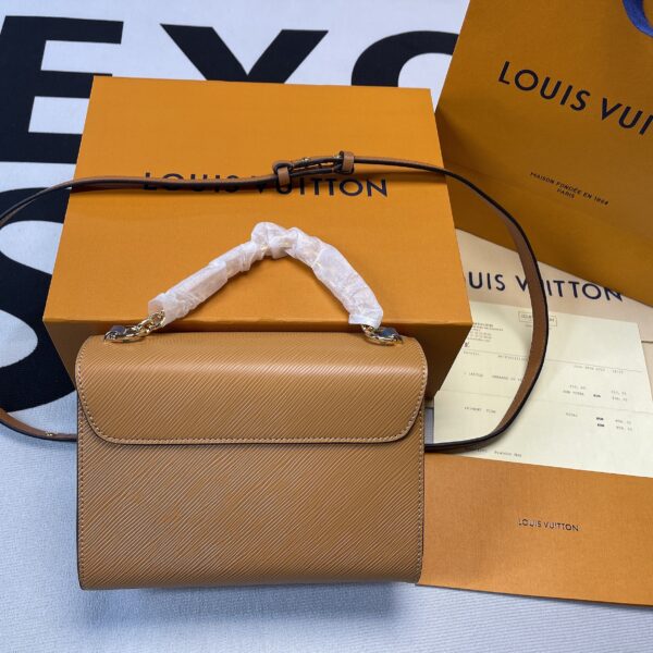 1:1 Replica Louis Vuitton LV Twist MM Epi Gold Miel Brown Luxury Bag For Women M59686 - 9.1in/23cm