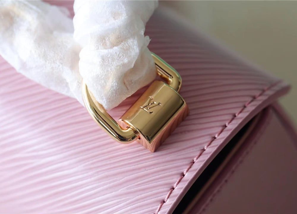 1:1 Replica Louis Vuitton LV Twist MM Epi Guimauve Purple Luxury Bag For Women - 9.1in/23cm