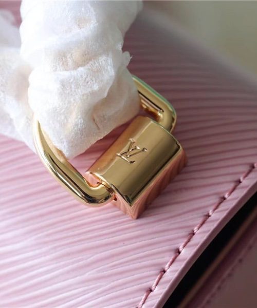 1:1 Replica Louis Vuitton LV Twist MM Epi Guimauve Purple Luxury Bag For Women - 9.1in/23cm