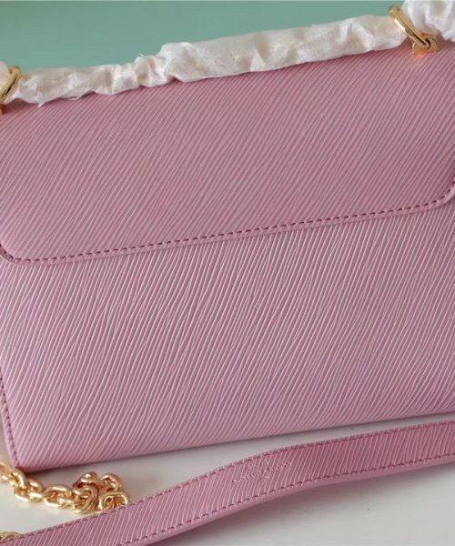 1:1 Replica Louis Vuitton LV Twist MM Epi Guimauve Purple Luxury Bag For Women - 9.1in/23cm
