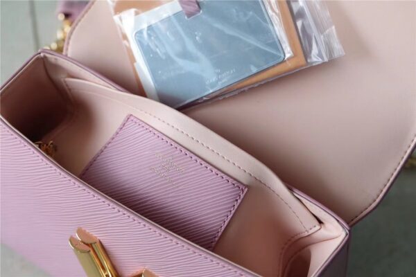 1:1 Replica Louis Vuitton LV Twist MM Epi Guimauve Purple Luxury Bag For Women - 9.1in/23cm