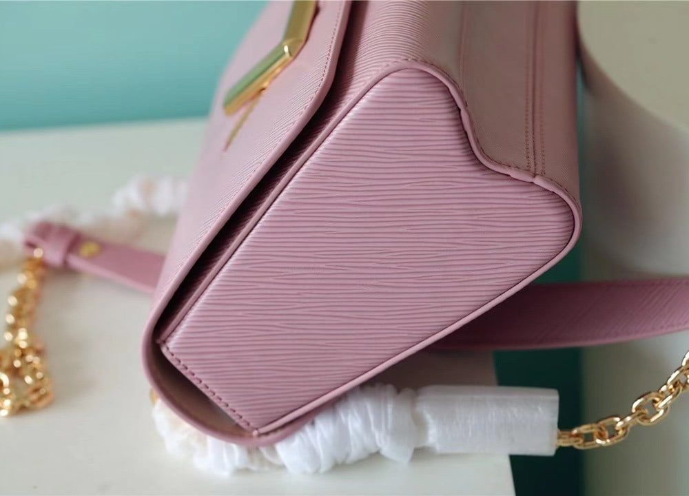1:1 Replica Louis Vuitton LV Twist MM Epi Guimauve Purple Luxury Bag For Women - 9.1in/23cm