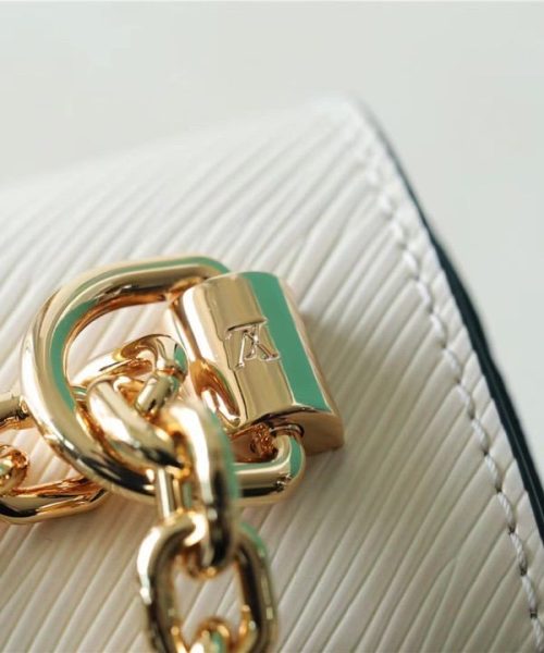 1:1 Replica Louis Vuitton LV Twist MM Epi White Luxury Bag For Women M55513 - 9.1in/23cm
