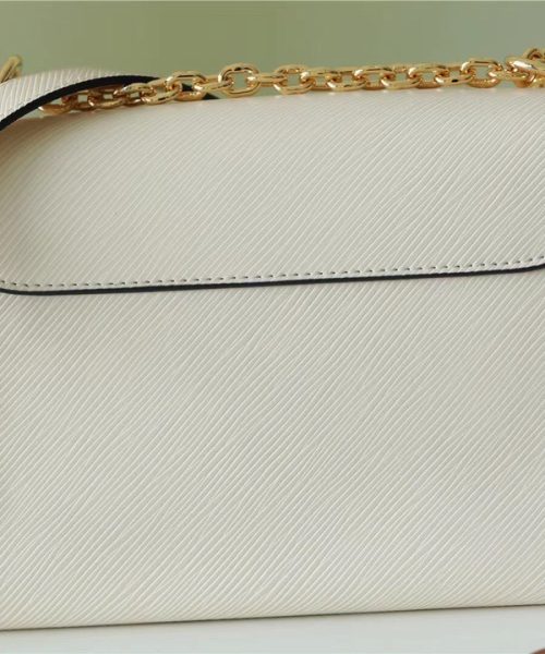 1:1 Replica Louis Vuitton LV Twist MM Epi White Luxury Bag For Women M55513 - 9.1in/23cm