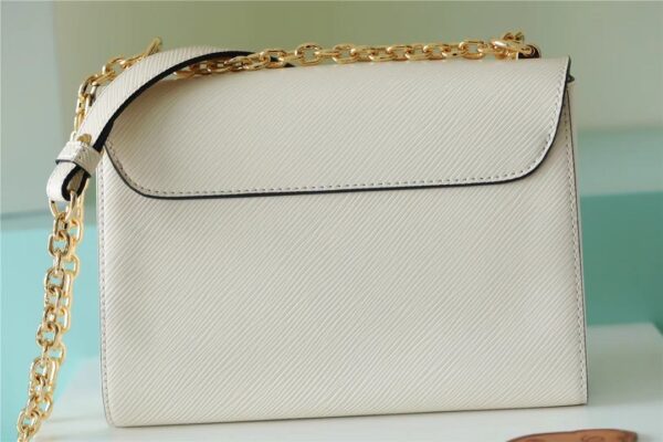 1:1 Replica Louis Vuitton LV Twist MM Epi White Luxury Bag For Women M55513 - 9.1in/23cm
