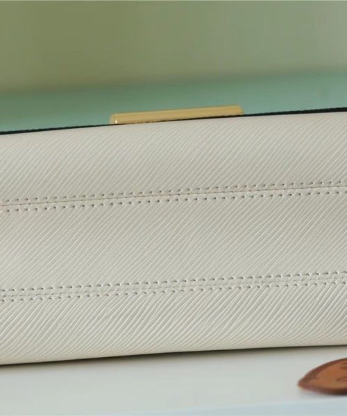 1:1 Replica Louis Vuitton LV Twist MM Epi White Luxury Bag For Women M55513 - 9.1in/23cm