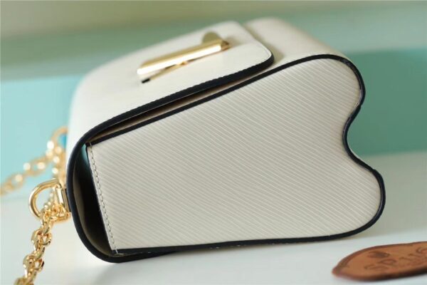 1:1 Replica Louis Vuitton LV Twist MM Epi White Luxury Bag For Women M55513 - 9.1in/23cm