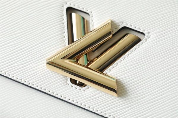 1:1 Replica Louis Vuitton LV Twist MM Epi White Luxury Bag For Women M55513 - 9.1in/23cm