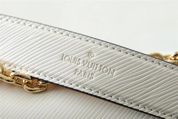 1:1 Replica Louis Vuitton LV Twist MM Epi White Luxury Bag For Women M55513 - 9.1in/23cm