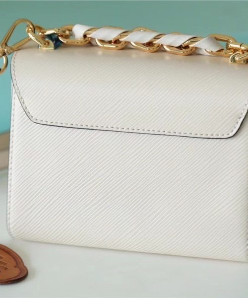 1:1 Replica Louis Vuitton LV Twist MM Epi White Luxury Bag For Women M21111 - 9.1in/23cm