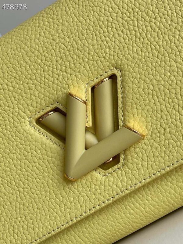 1:1 Replica Louis Vuitton LV Twist MM Ginger Yellow Luxury Bag For Women -  9.1in/23cm