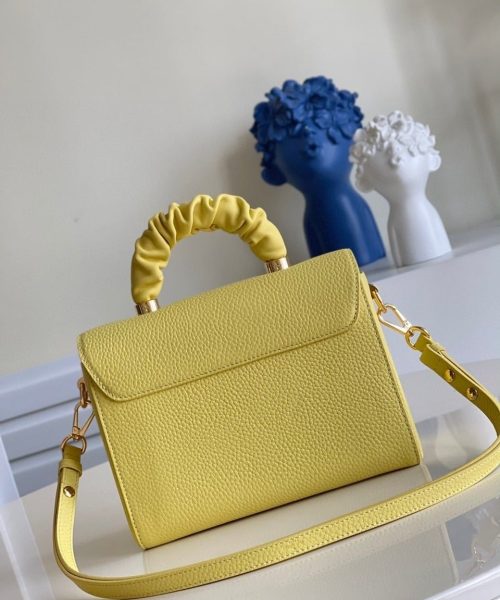 1:1 Replica Louis Vuitton LV Twist MM Ginger Yellow Luxury Bag For Women -  9.1in/23cm