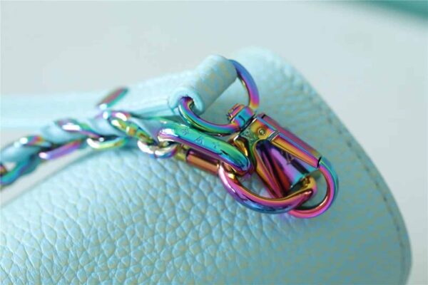 1:1 Replica Louis Vuitton LV Twist MM Grain Blue Luxury Bag For Women M20694 - 9.1in/23cm