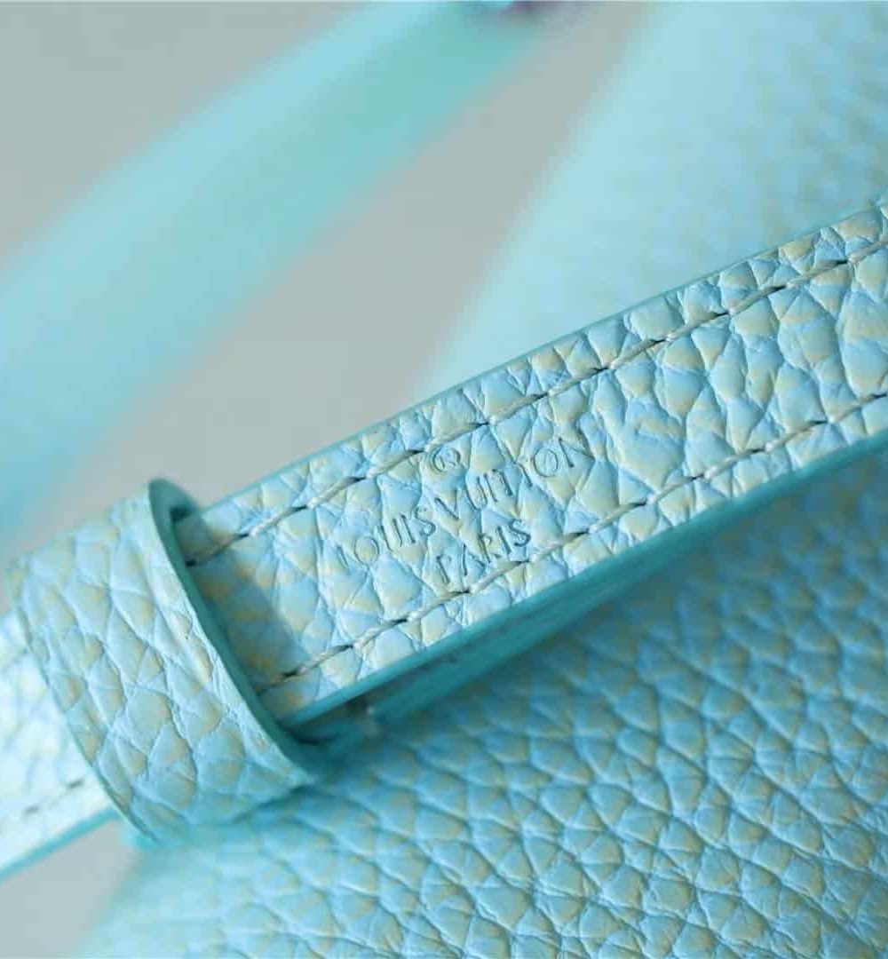 1:1 Replica Louis Vuitton LV Twist MM Grain Blue Luxury Bag For Women M20694 - 9.1in/23cm