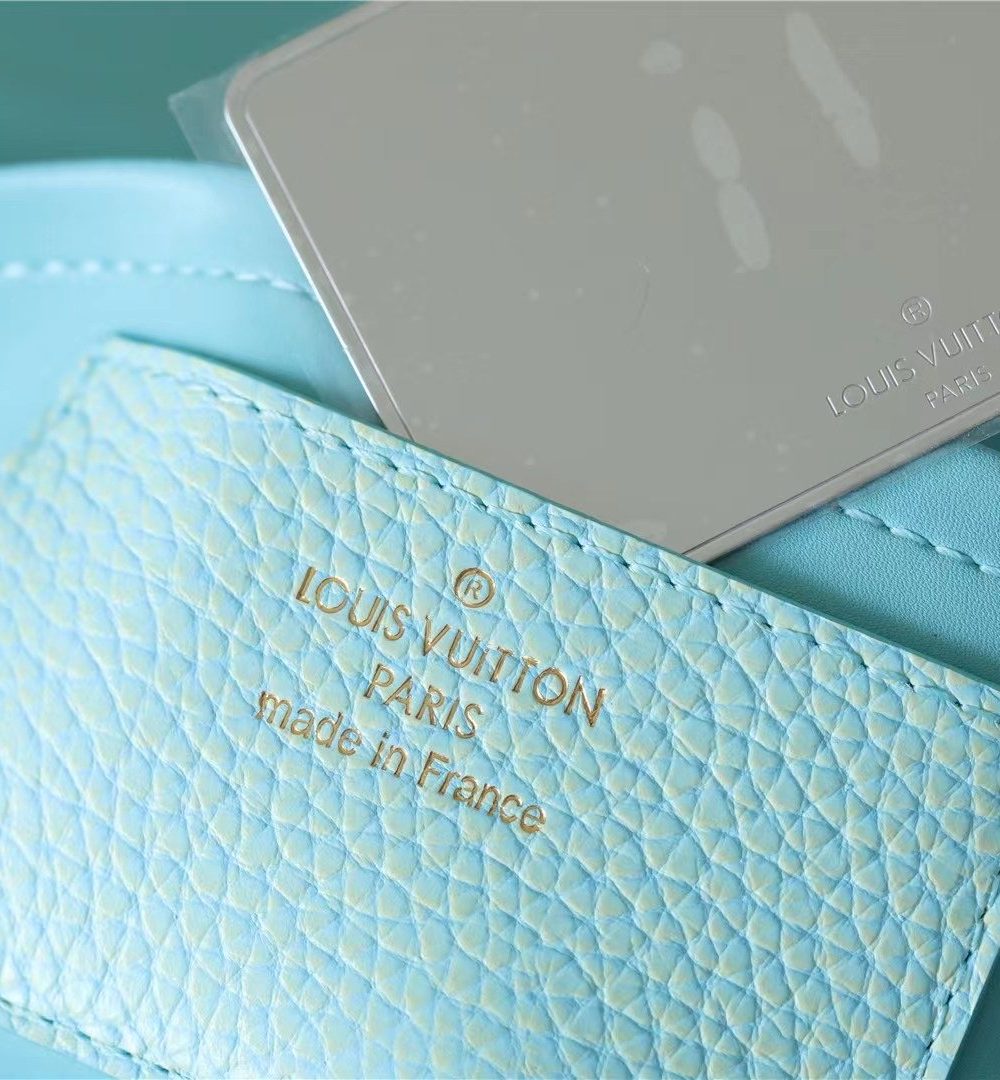 1:1 Replica Louis Vuitton LV Twist MM Grain Blue Luxury Bag For Women M20694 - 9.1in/23cm