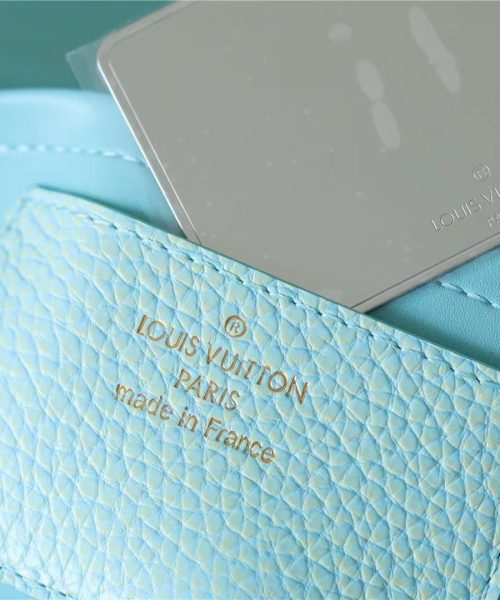 1:1 Replica Louis Vuitton LV Twist MM Grain Blue Luxury Bag For Women M20694 - 9.1in/23cm