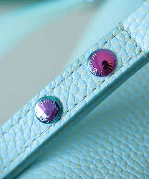 1:1 Replica Louis Vuitton LV Twist MM Grain Blue Luxury Bag For Women M20694 - 9.1in/23cm