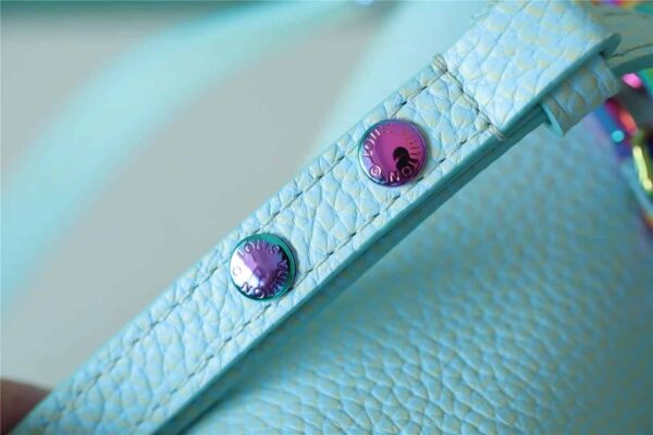 1:1 Replica Louis Vuitton LV Twist MM Grain Blue Luxury Bag For Women M20694 - 9.1in/23cm
