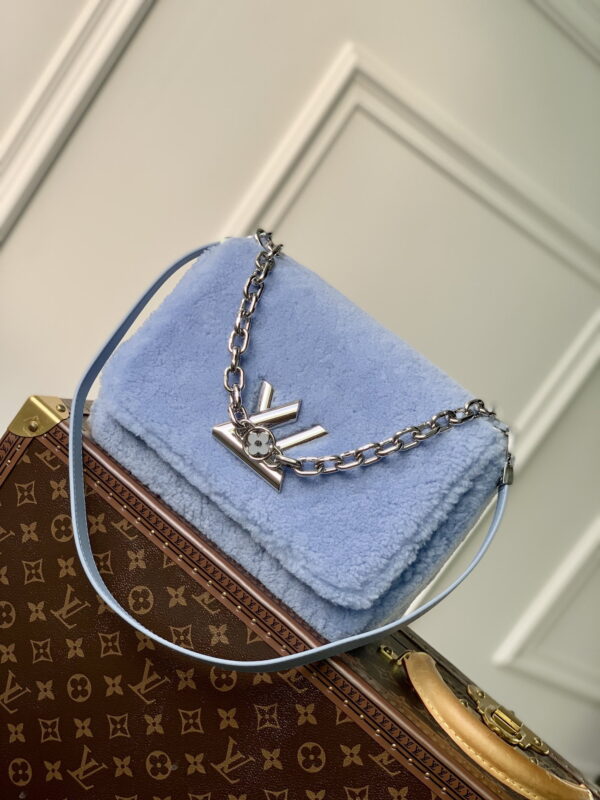 1:1 Replica Louis Vuitton LV Twist MM Blue Jean Exclusive Bag For Women M21040 9.1 in/23cm