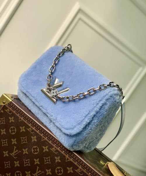 1:1 Replica Louis Vuitton LV Twist MM Blue Jean Exclusive Bag For Women M21040 9.1 in/23cm