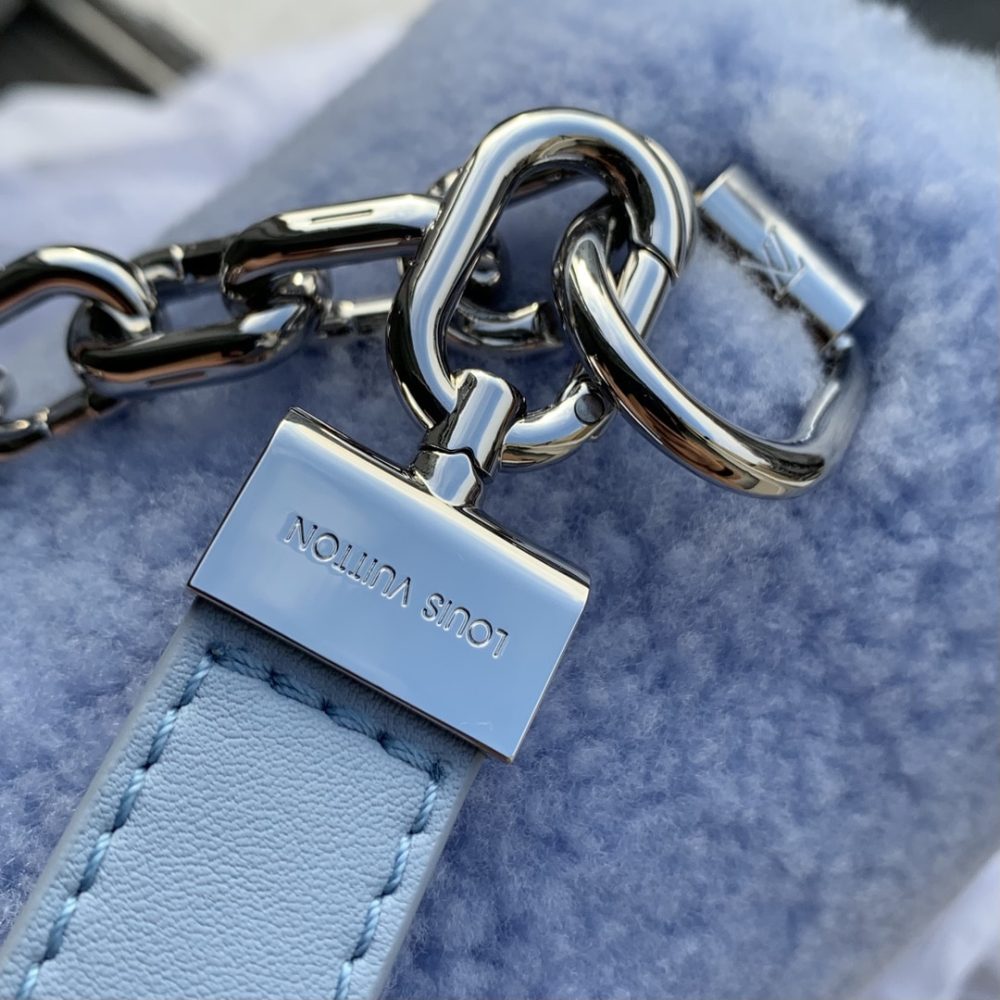 1:1 Replica Louis Vuitton LV Twist MM Blue Jean Exclusive Bag For Women M21040 9.1 in/23cm - Image 7