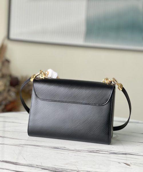 1:1 Replica Louis Vuitton LV Twist MM Monogram Flower Black Luxury Bag For Women M59402 - 9.1in/23cm