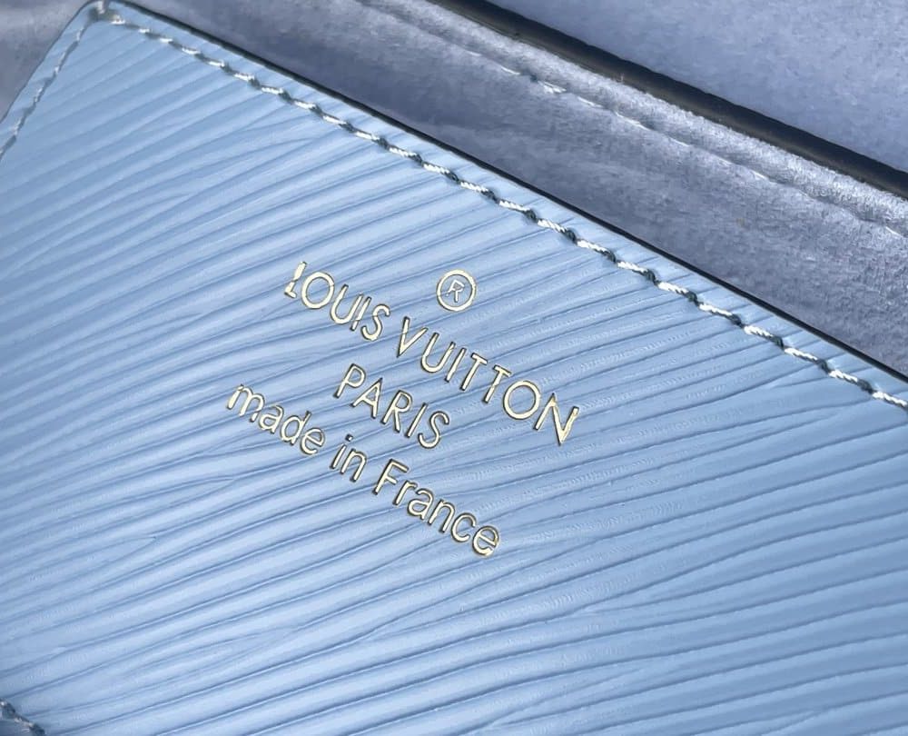 1:1 Replica Louis Vuitton LV Twist MM Monogram Flower Bleu Nuage Blue Luxury Bag For Women M59627 - 9.1in/23cm