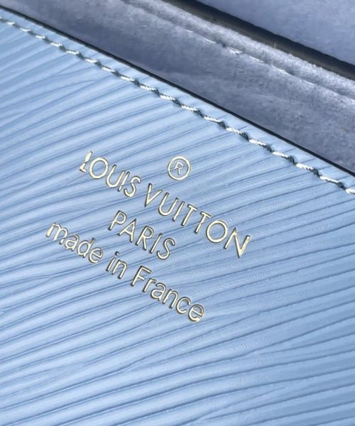 1:1 Replica Louis Vuitton LV Twist MM Monogram Flower Bleu Nuage Blue Luxury Bag For Women M59627 - 9.1in/23cm