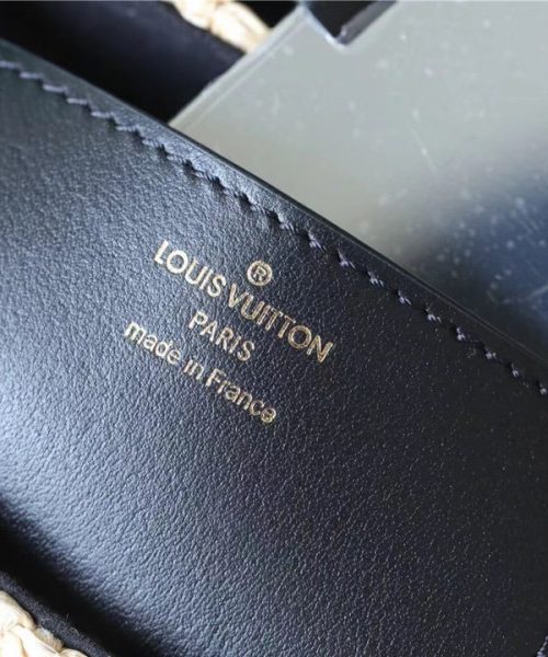 1:1 Replica Louis Vuitton LV Twist MM Raffia Black Luxury Bag For Women - 9.1in/23cm