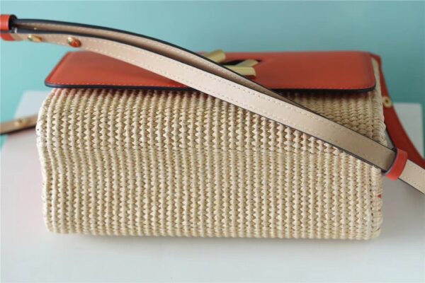 1:1 Replica Louis Vuitton LV Twist MM Raffia Caramel Luxury Bag For Women M57648 - 9.1in/23cm
