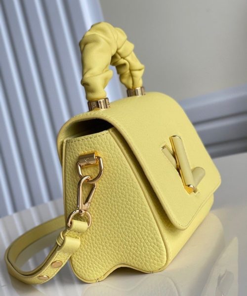 1:1 Replica Louis Vuitton LV Twist PM Ginger Yellow Luxury Bag For Women M58571 -  7.5in/19cm