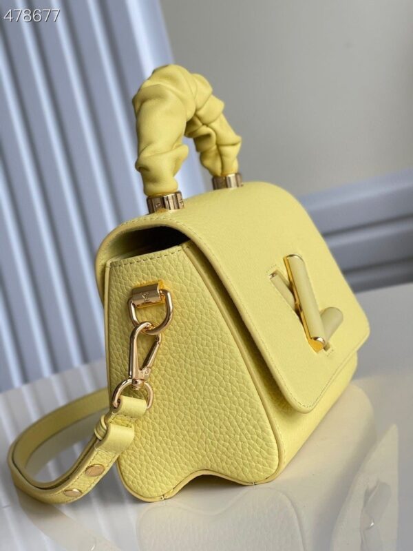1:1 Replica Louis Vuitton LV Twist PM Ginger Yellow Luxury Bag For Women M58571 -  7.5in/19cm