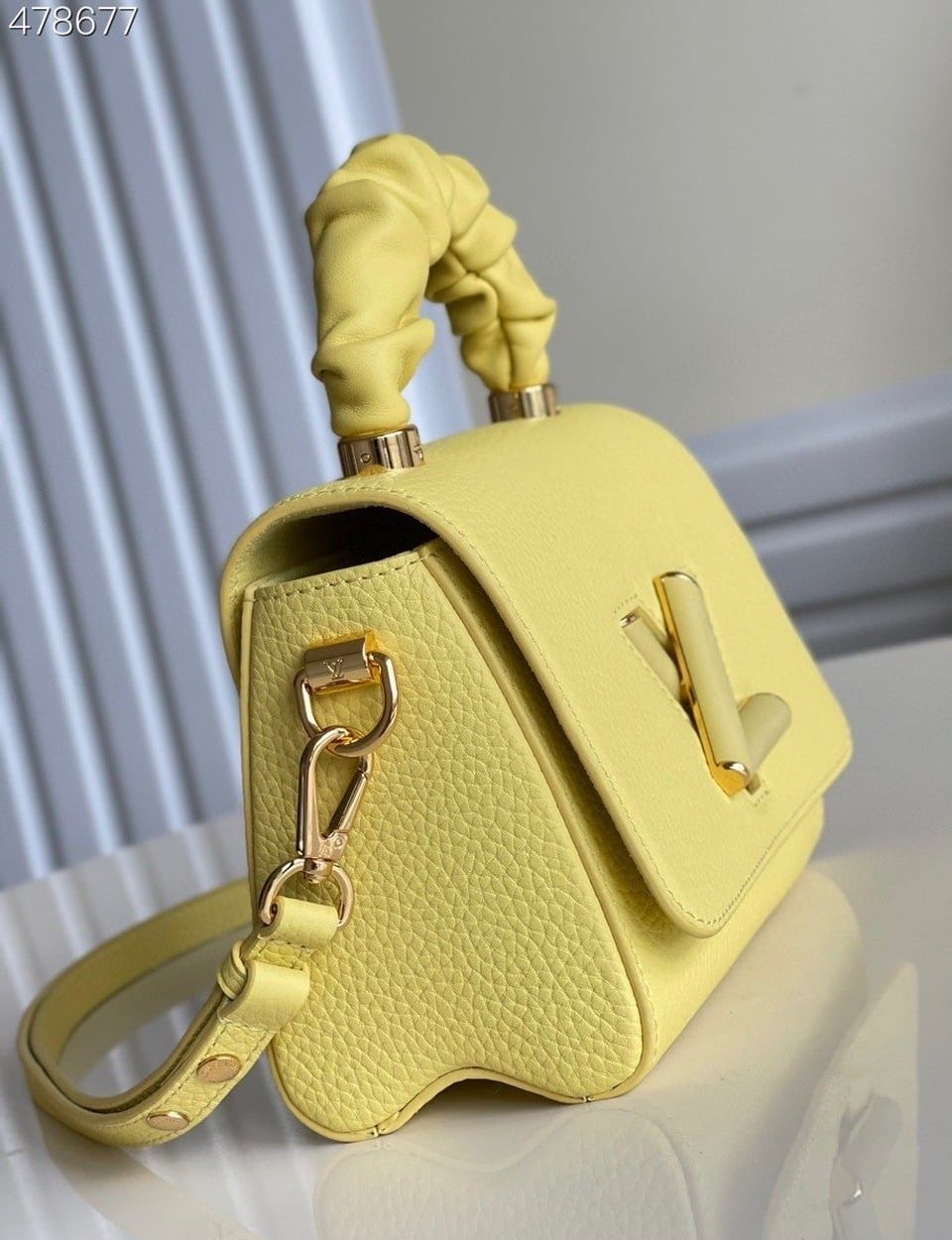 1:1 Replica Louis Vuitton LV Twist PM Ginger Yellow Luxury Bag For Women M58571 -  7.5in/19cm