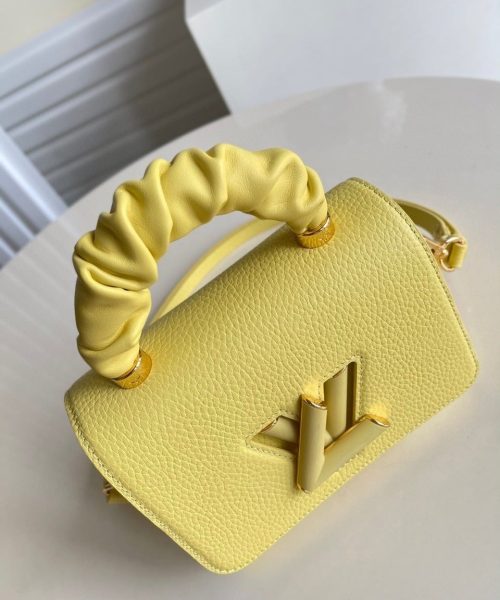 1:1 Replica Louis Vuitton LV Twist PM Ginger Yellow Luxury Bag For Women M58571 -  7.5in/19cm