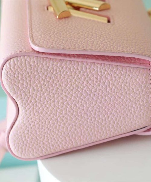 1:1 Replica Louis Vuitton LV Twist PM Grain Pink Luxury Bag For Women M20699 - 7.5in/19cm