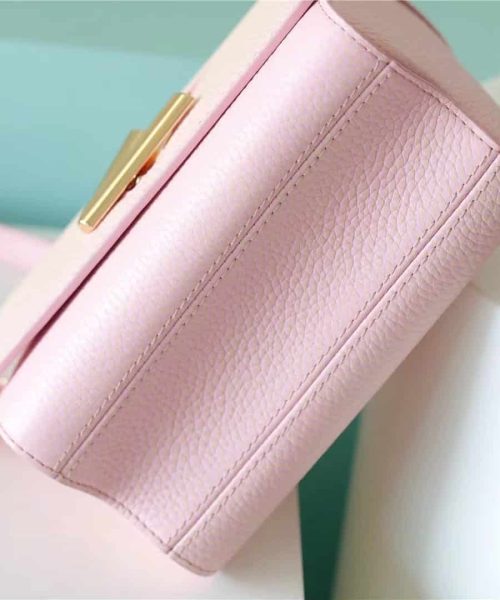 1:1 Replica Louis Vuitton LV Twist PM Grain Pink Luxury Bag For Women M20699 - 7.5in/19cm