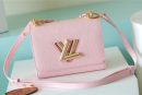 1:1 Replica Louis Vuitton LV Twist PM Grain Pink Luxury Bag For Women M20699 - 7.5in/19cm