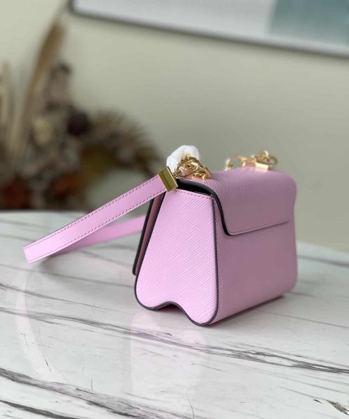 1:1 Replica Louis Vuitton LV Twist PM Monogram Flower Wisteria Purple Luxury Bag For Women M59405 - 9.1in/23cm