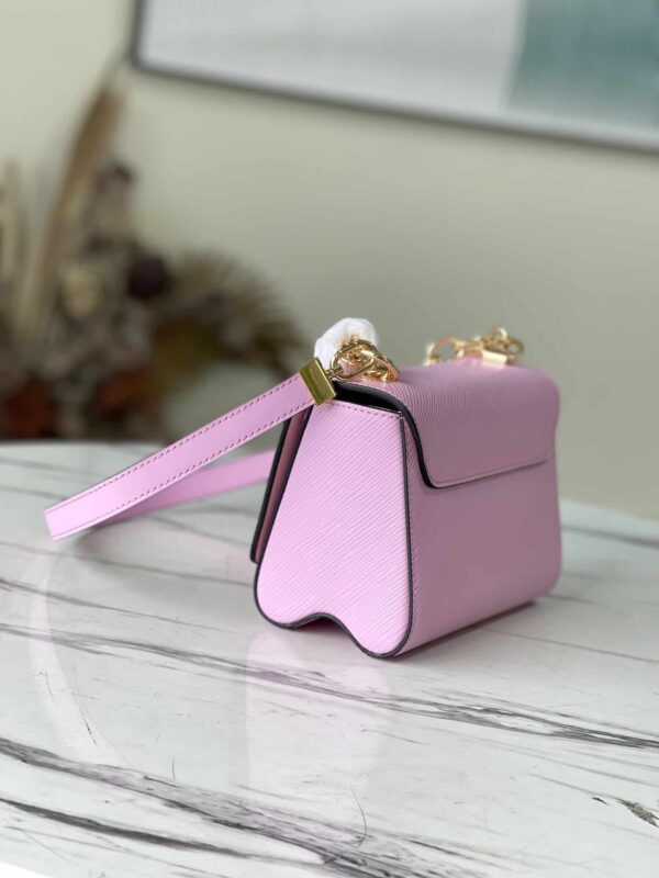 1:1 Replica Louis Vuitton LV Twist PM Monogram Flower Wisteria Purple Luxury Bag For Women M59405 - 9.1in/23cm