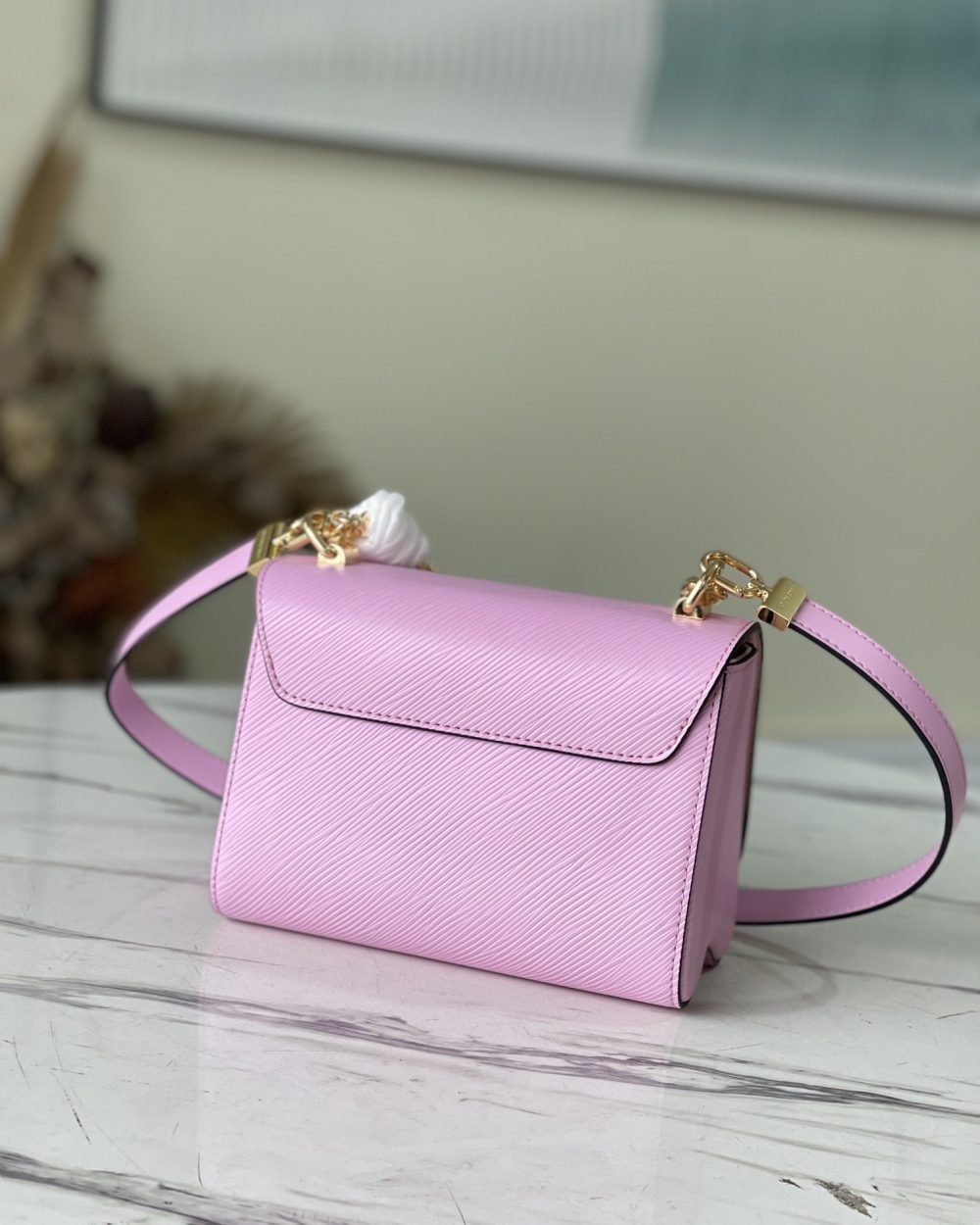 1:1 Replica Louis Vuitton LV Twist PM Monogram Flower Wisteria Purple Luxury Bag For Women M59405 - 9.1in/23cm