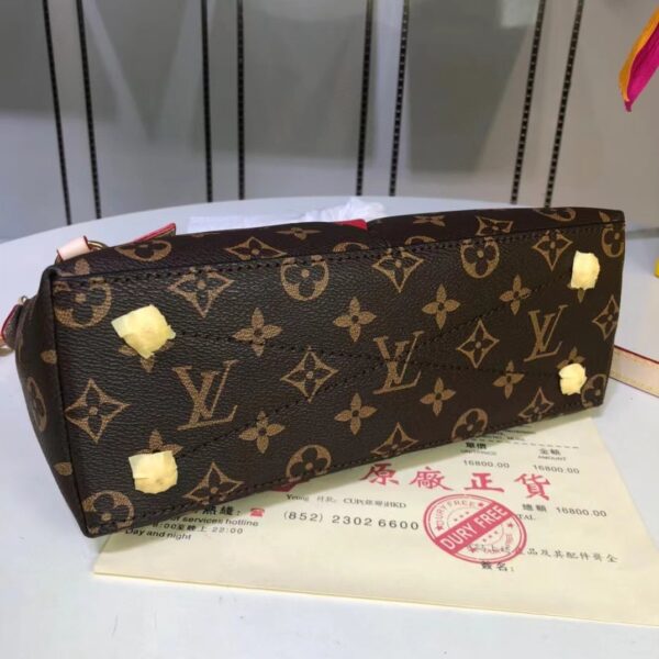1:1 Replica Louis Vuitton LV V Tote BB Monogram Canvas Cerise Red Luxury Bag For Women M43966 - 10.6in/27cm