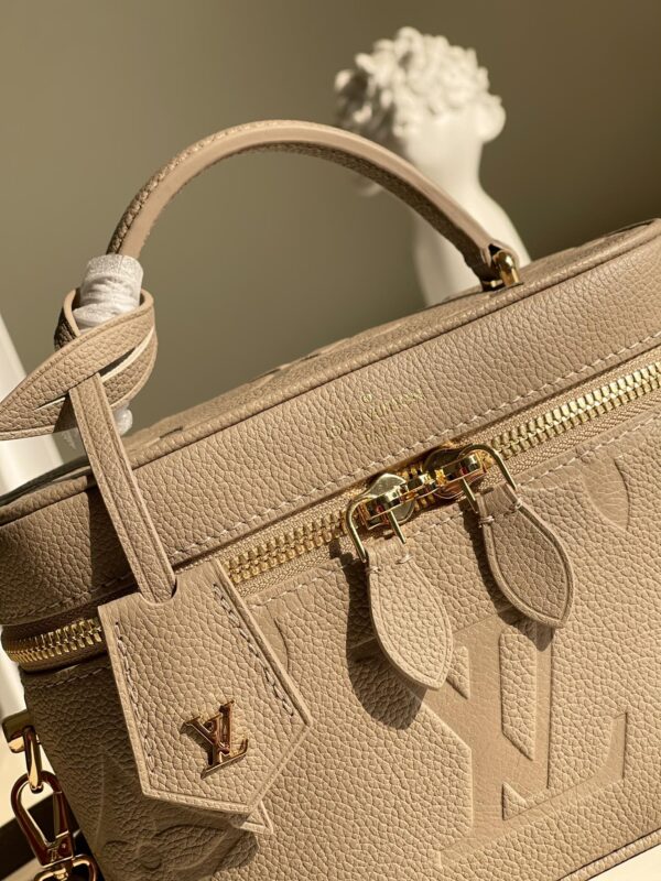 1:1 Replica Louis Vuitton LV Vanity PM Handbag Monogram Empreinte Tourterelle Beige Luxury Bag For Women M45608 -  7.5in/19cm