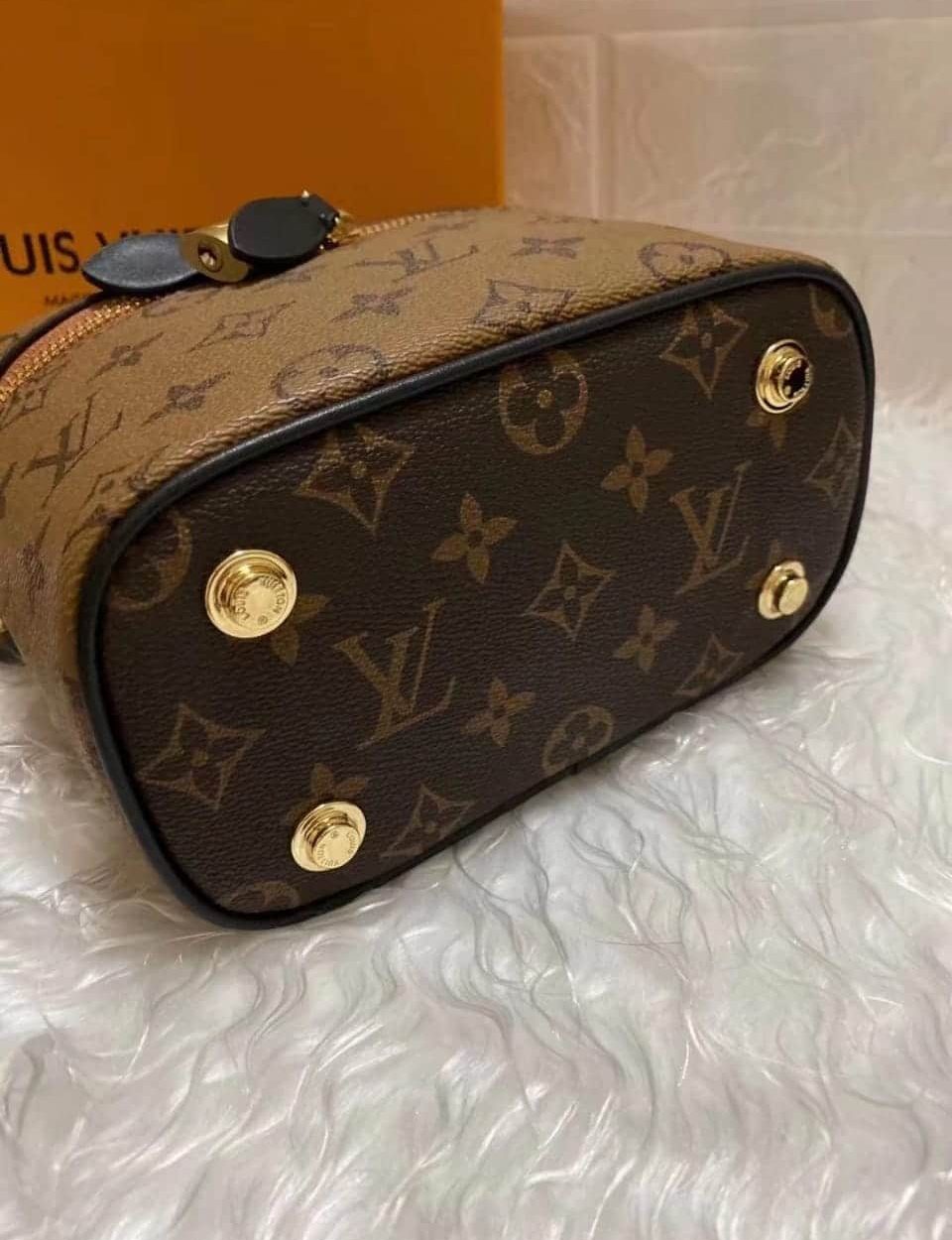 1:1 Replica Louis Vuitton LV Vanity PM Monogram And Monogram Reverse Canvas By Nicolas Ghesquiere Luxury Bag For Women M42264 - 7.5in/19cm