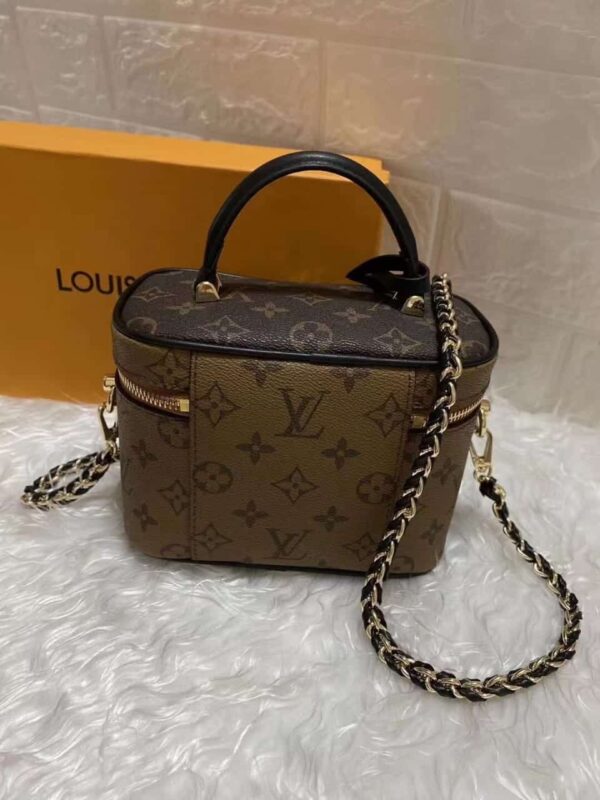 1:1 Replica Louis Vuitton LV Vanity PM Monogram And Monogram Reverse Canvas By Nicolas Ghesquiere Luxury Bag For Women M42264 - 7.5in/19cm