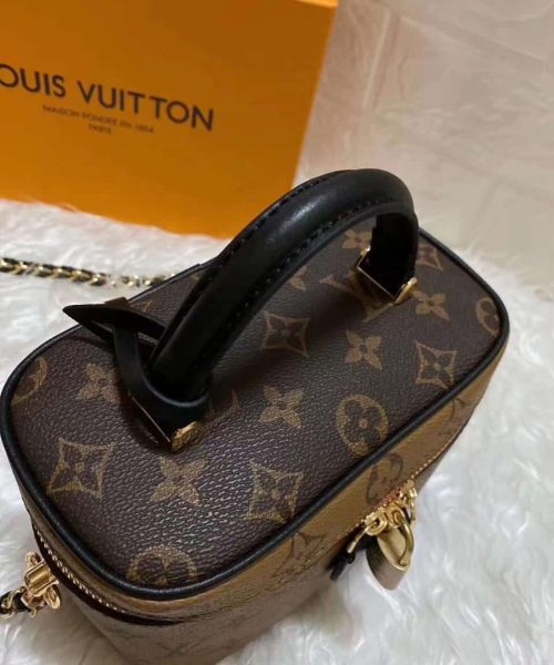 1:1 Replica Louis Vuitton LV Vanity PM Monogram And Monogram Reverse Canvas By Nicolas Ghesquiere Luxury Bag For Women M42264 - 7.5in/19cm